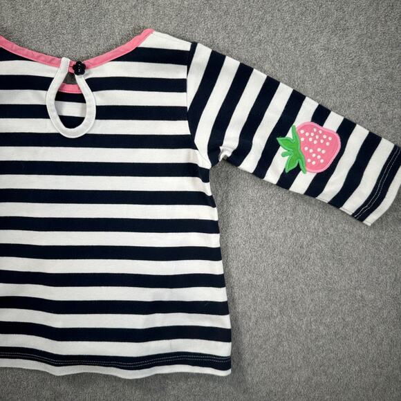 The Beaufort Bonnet Co Girls 18-24 Months Striped Top Strawberry Patch TBBC - Picture 5 of 5